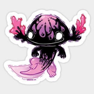 Corrupted Shadow Pink Axolotl Sticker